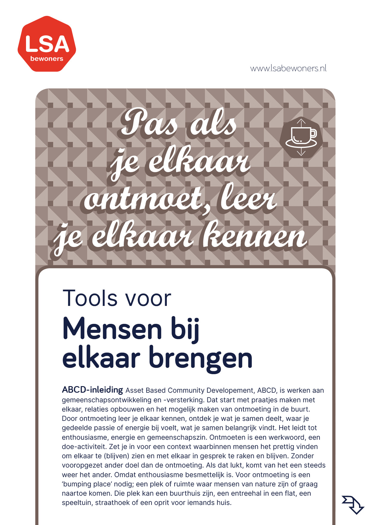 Werkblad  Mensen bij elkaar Brengen